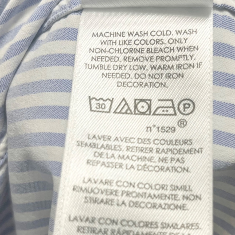 Ralph Lauren Slim Fit Performance Button Down | Size:Medium | Color: Pale Blue - Picture 7 of 9